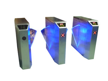 실내 두 방향 바코드 날개 액세스 제어 Turnstiles 상태 박람회 RS232 CE OEM에 대 한